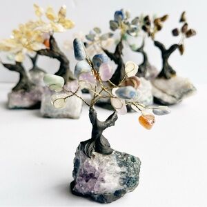 Mini Bonsai Crystal Tree on Amethyst Chunk Base (4")